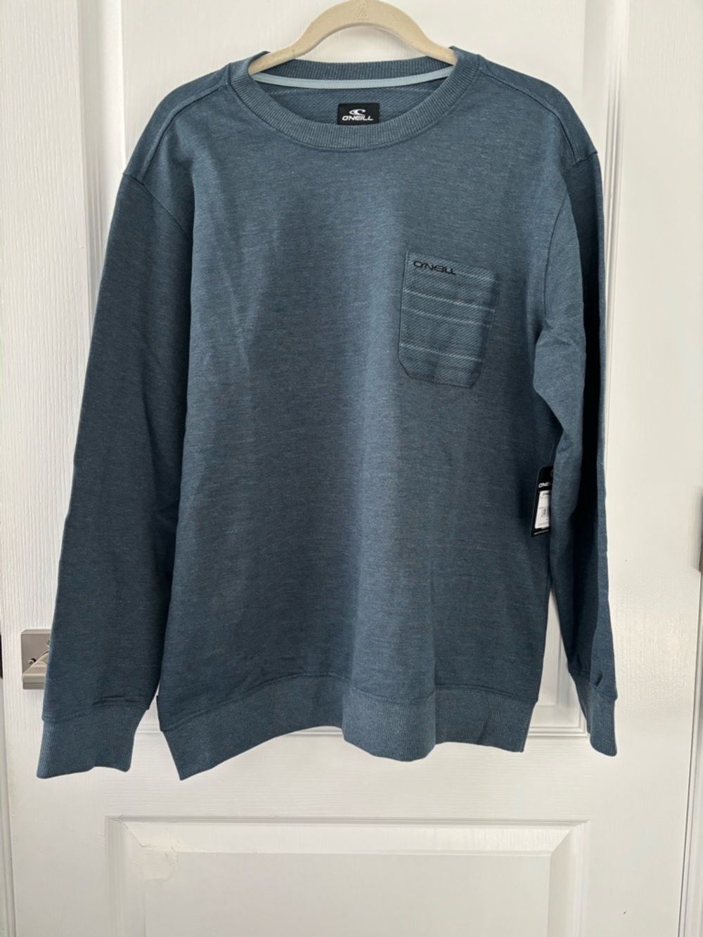 O'Neill Men's Slate Blue Crewneck Pocket Sweatshirt